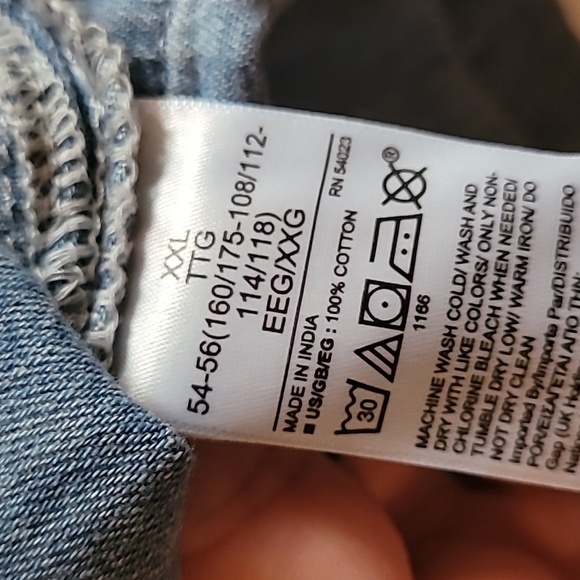 Gap Chambray Button Up Short Sleeve Shirt Top Womens Size XXL - NWT - Picture 5 of 5